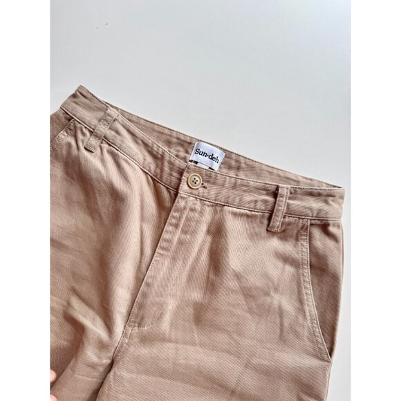 Aritzia SUNDAY BEST New Jaden Khaki Cotton Twill Straight Chino Pants, Size 4 - Picture 6 of 14